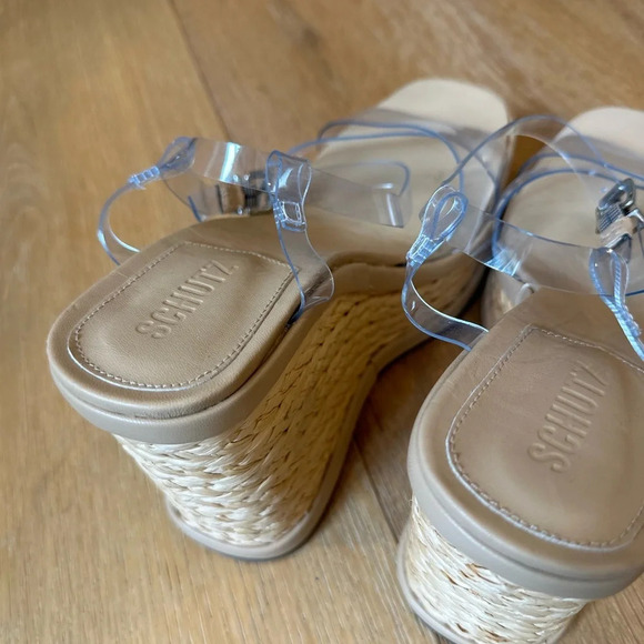 Schutz women’s Caryne transparent wedge sandal - Picture 7 of 10